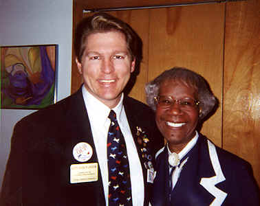 Kevin with Shirley Chisholm, former Congresswoman and Presidential Candidate