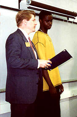 Kevin presenting award